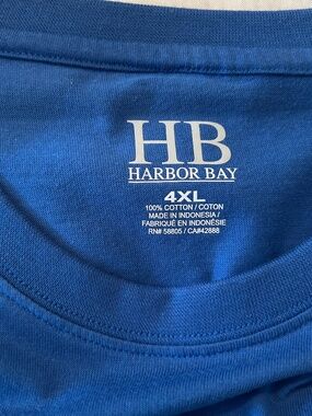T-SHIRT, COMBED COTTON, MEDIUM BLUE, SIZE 4XL, REINFORCED SHOULDER SEAMS, TWIST-